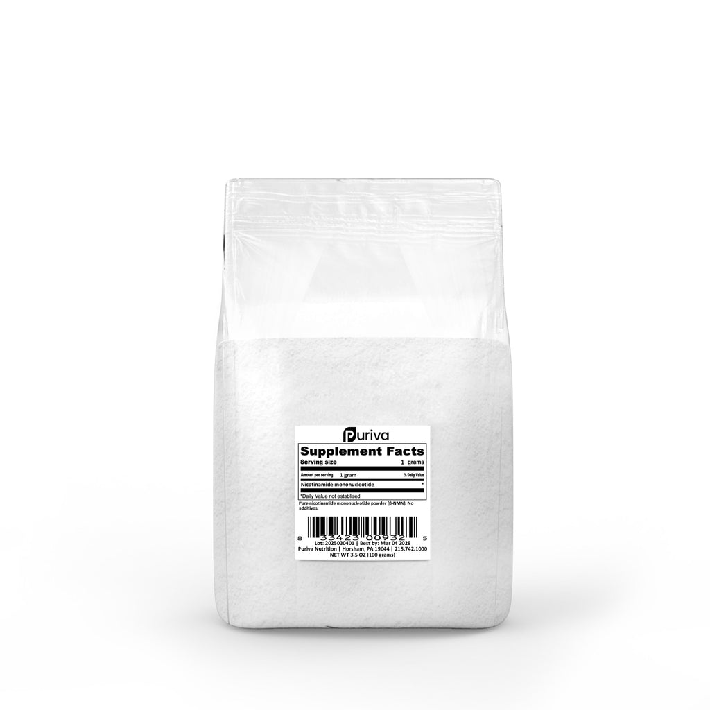 Pure NMN powder (Nicotinamide mononucleotide | β-NMN) NAD+ precursor, 100 grams, scoop included