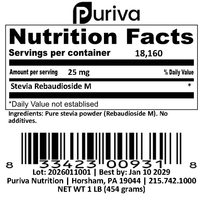 Stevia Reb M powder, 1 pound | 454 grams