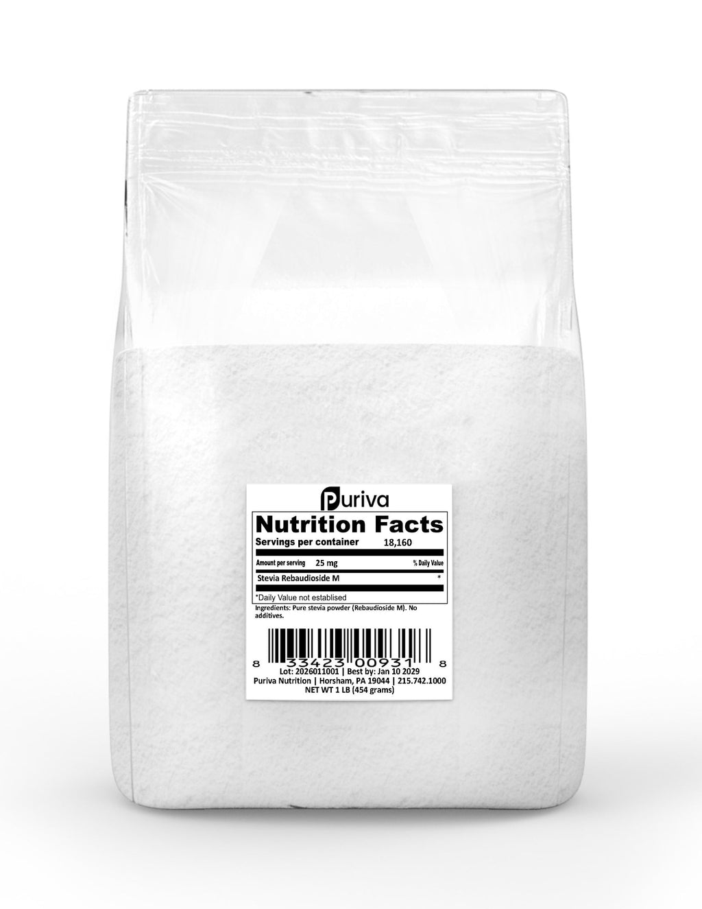 Stevia Reb M powder, 1 pound | 454 grams