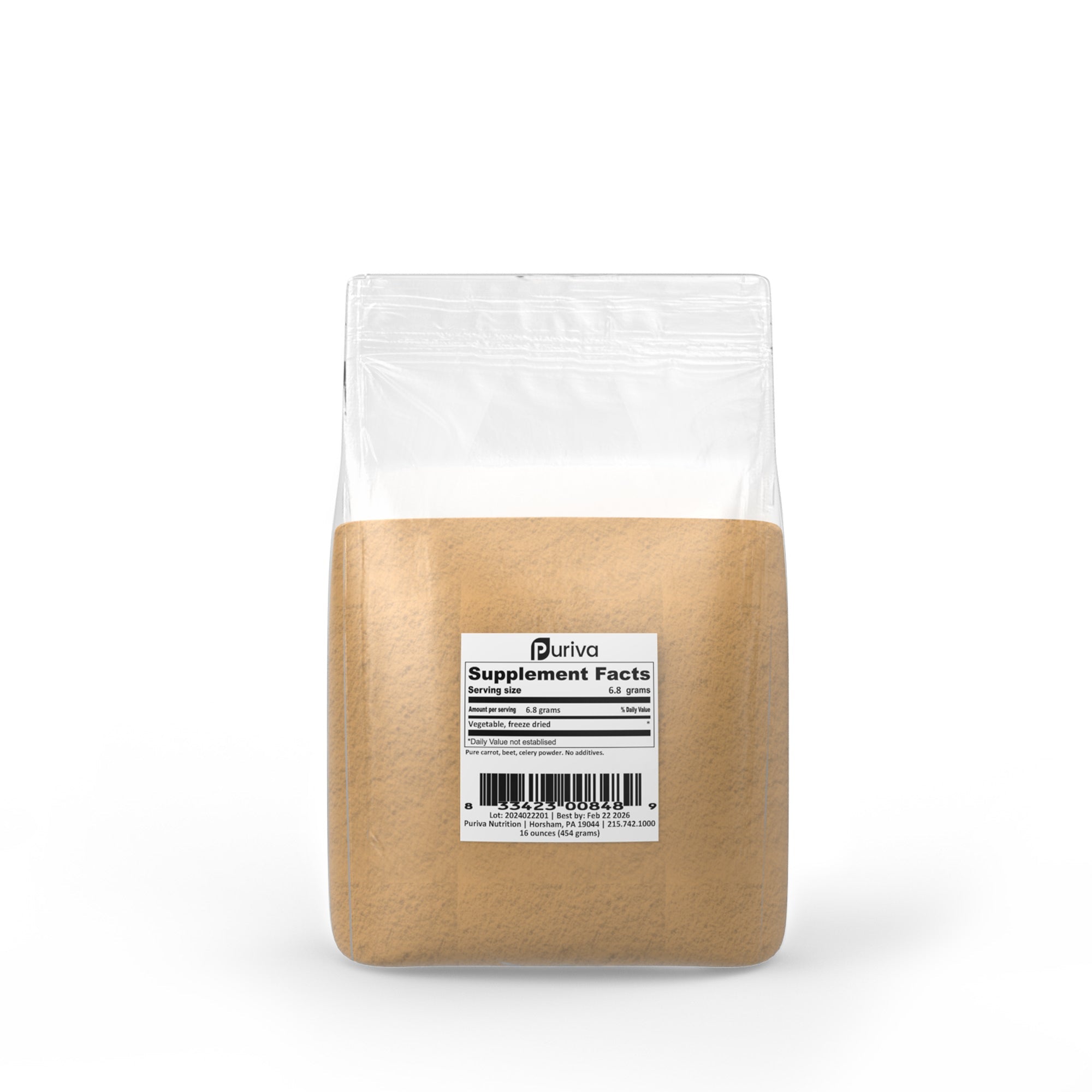 Vegetable powder, 1 pound, Puriva Nutrition